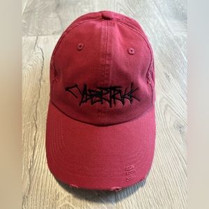 Cybertruck hat! 🧢📐 color: red w/ distressed look on brim